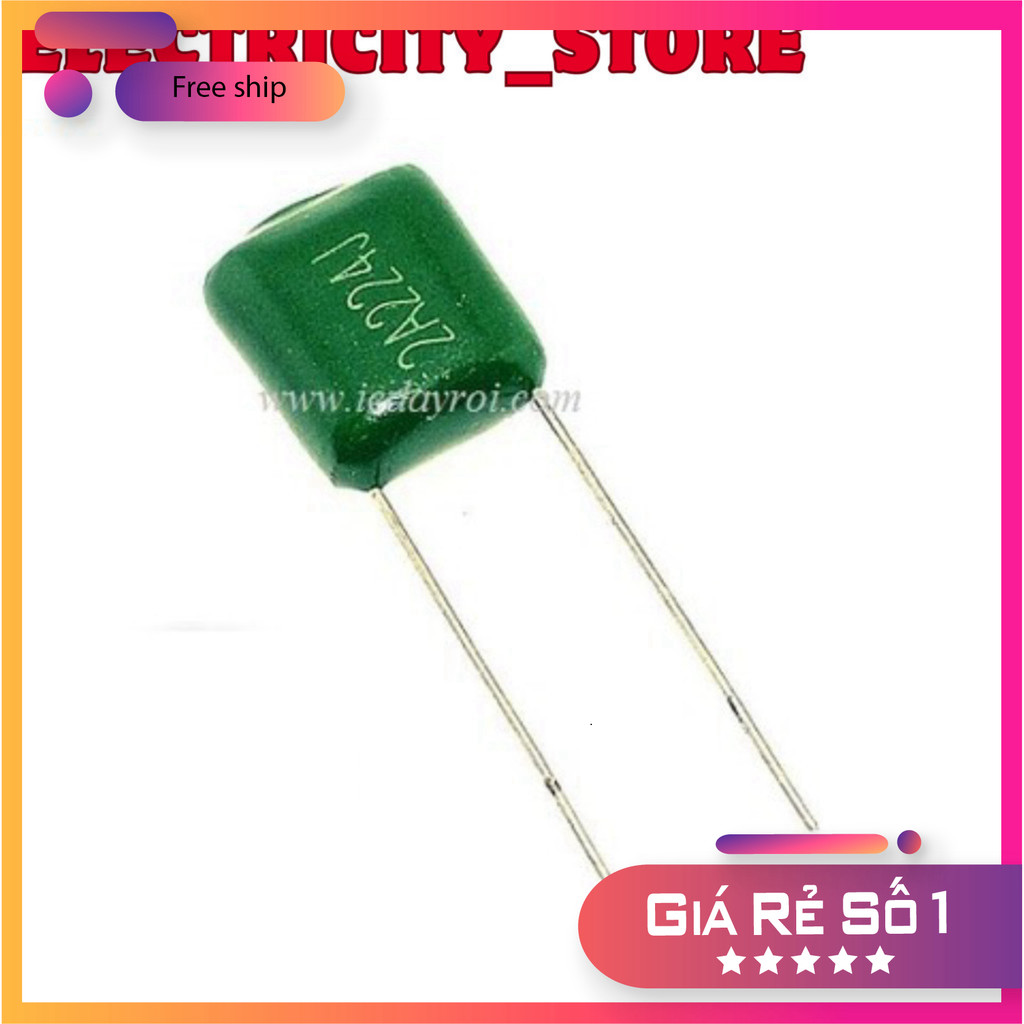 [30 Cái]- Tụ mica 2A224J 220nF 100V Thế Giới Chip