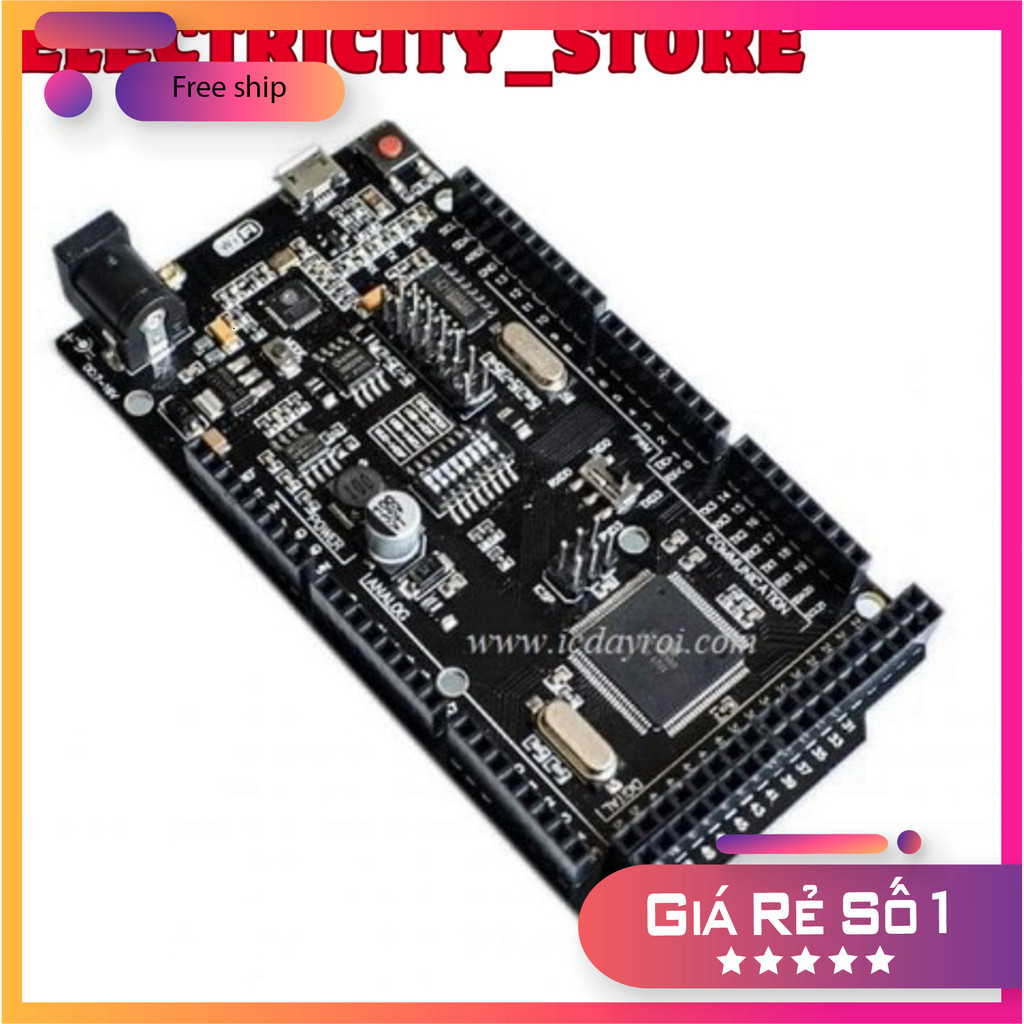 Arduino mega+WiFi R3 ATmega2560 + ESP8266 32MB Thế Giới Chip