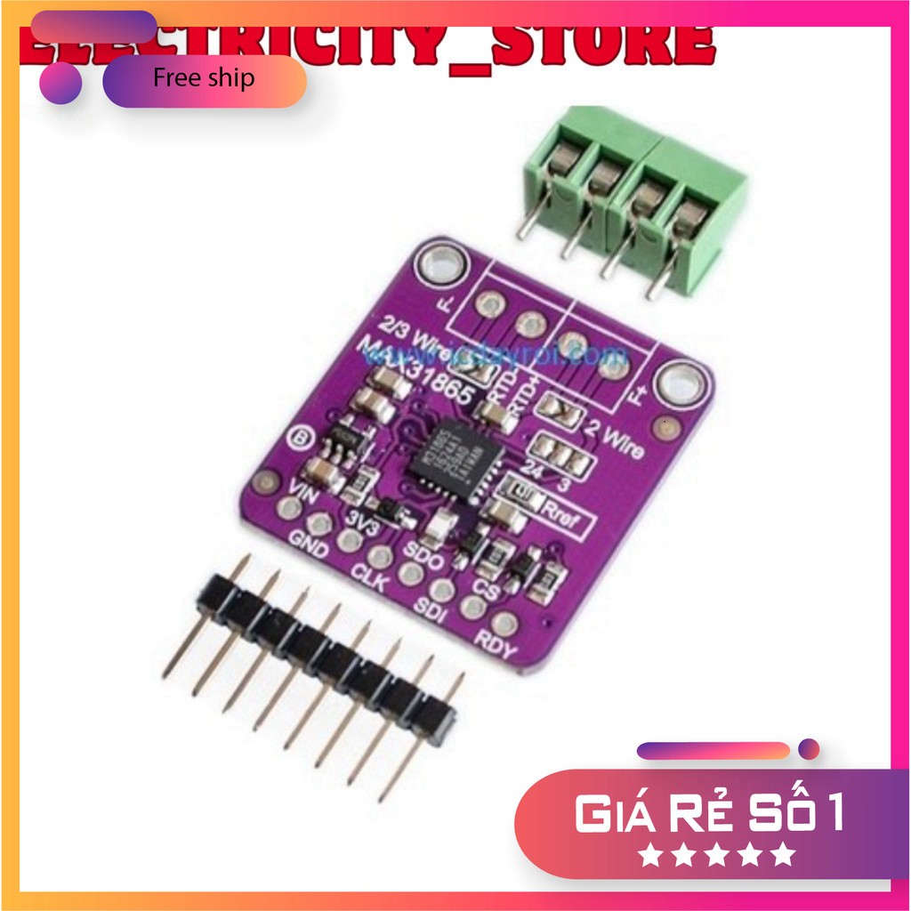 MAX31865 SPI PT100/PT1000 mạch chuyển tín hiệu RTD to Digital Thế Giới Chip