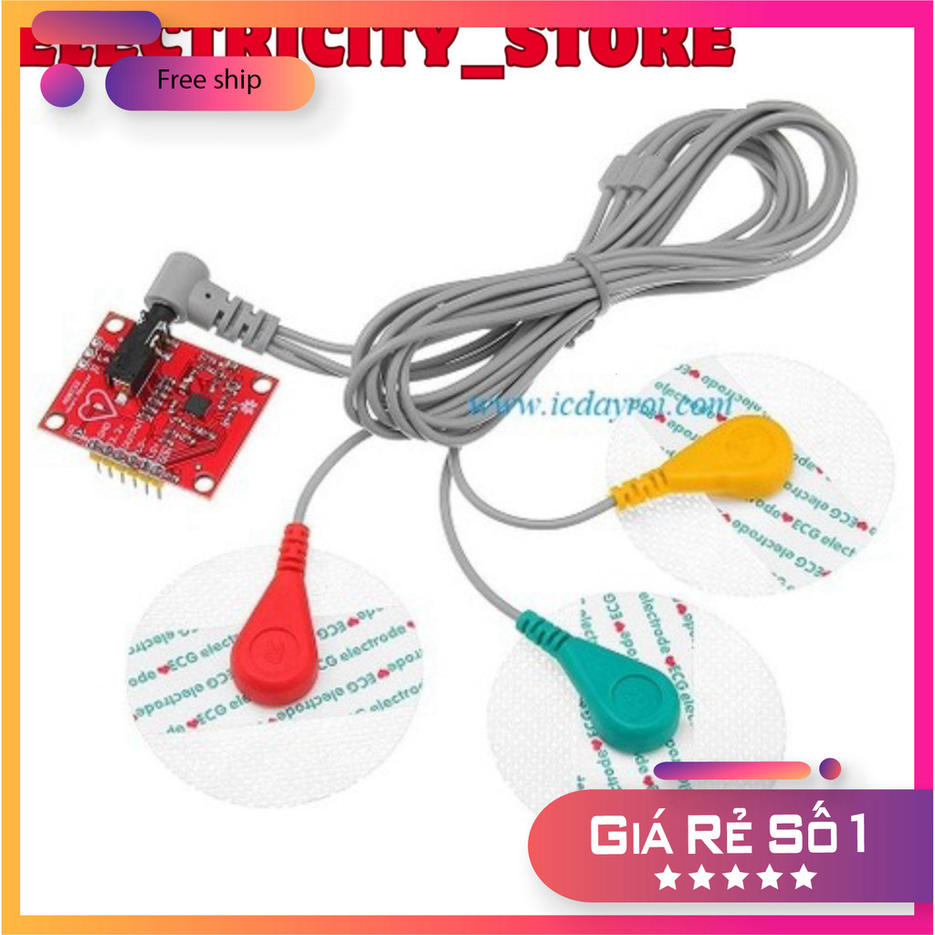 Cảm biến điện nhịp ECG AD8232 heart rate monitor Thế Giới Chip