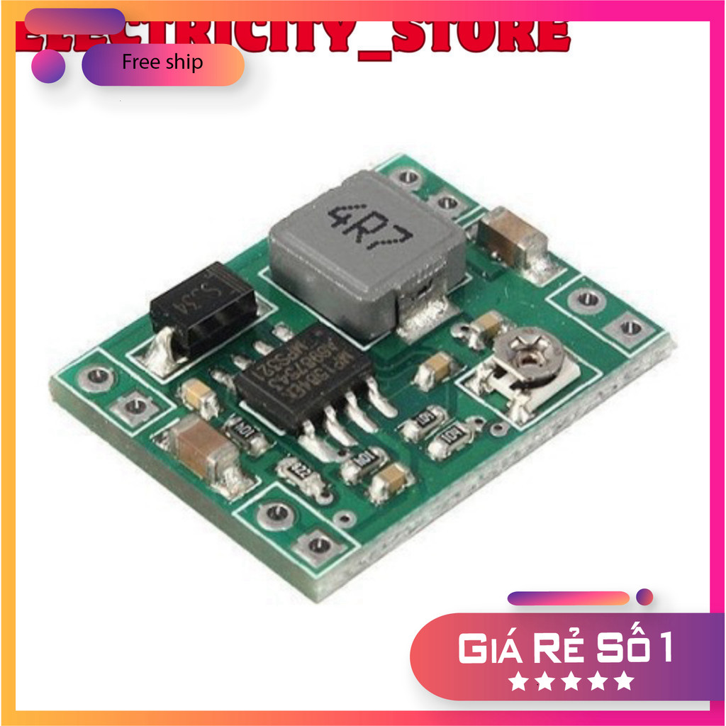 [2 Cái]- Mạch giảm áp Buck DC-DC mini 3A MP1584EN Thế Giới Chip