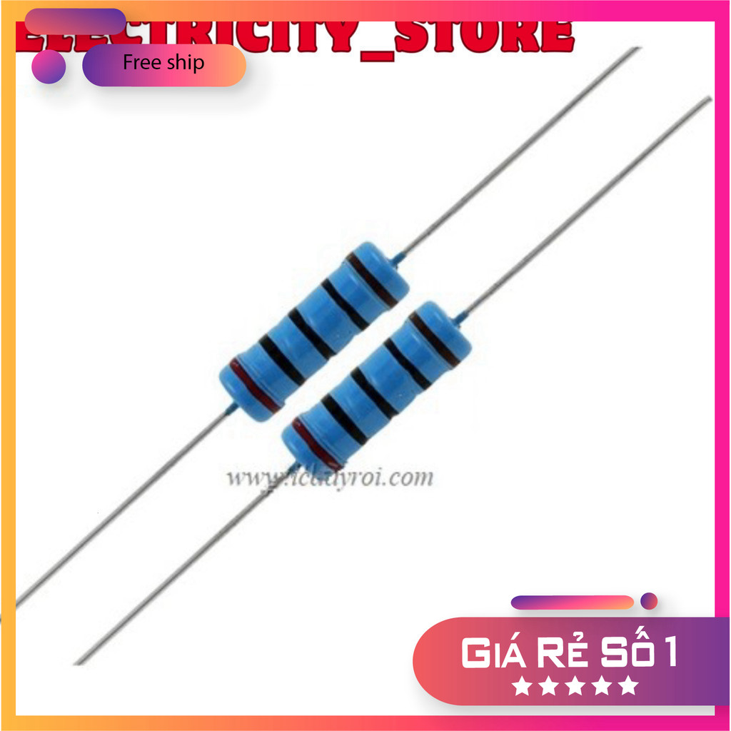 [20 Cái]- Điện trở 330K 3W 1% Thế Giới Chip