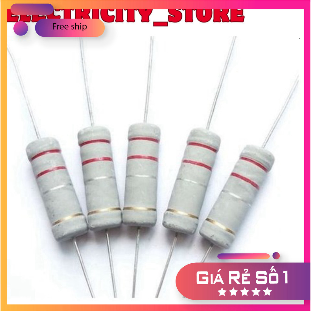[30 Cái]- Điện trở 220K 2W 5% Thế Giới Chip