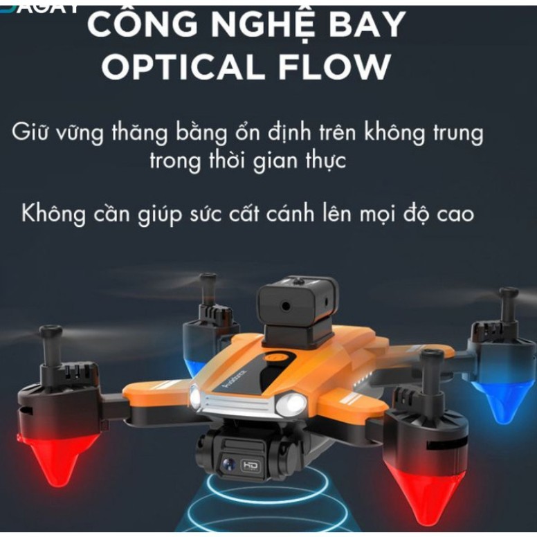 Flycam máy bay điều khiển từ xa S13 pro, cảm ứng va chạm, flycam giá rẻ mini camera kép HD [1]