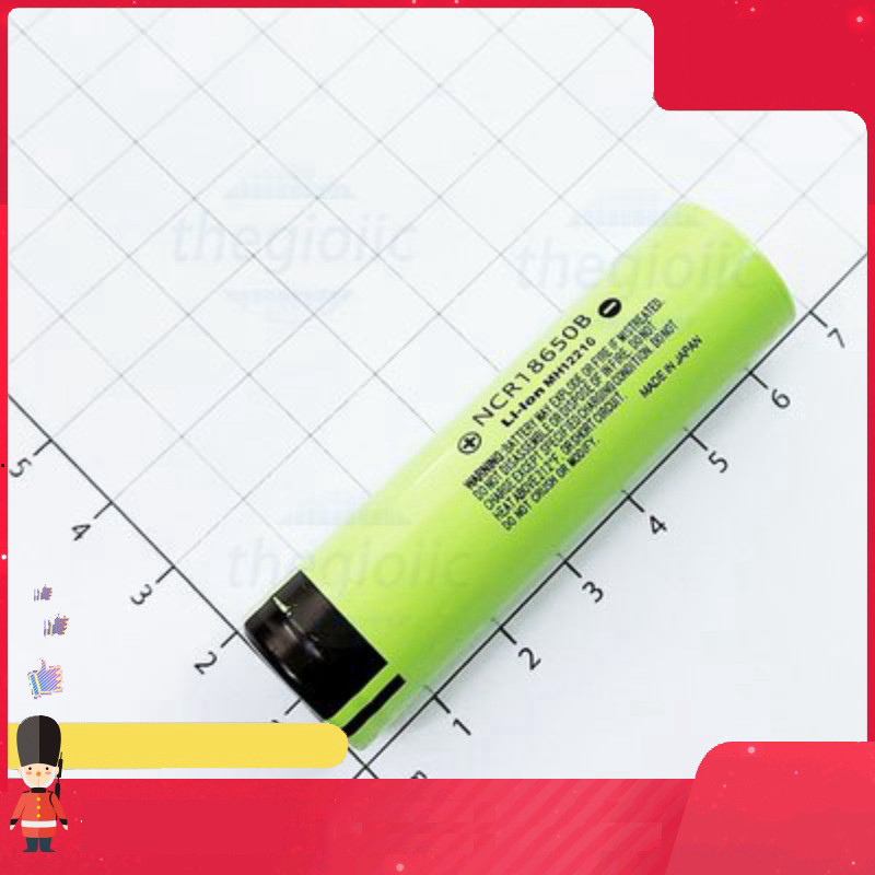 Pin Sạc Panasonic 18650 3400mAh 3.7V NCR18650B Đầu Bằng Smart.hcm