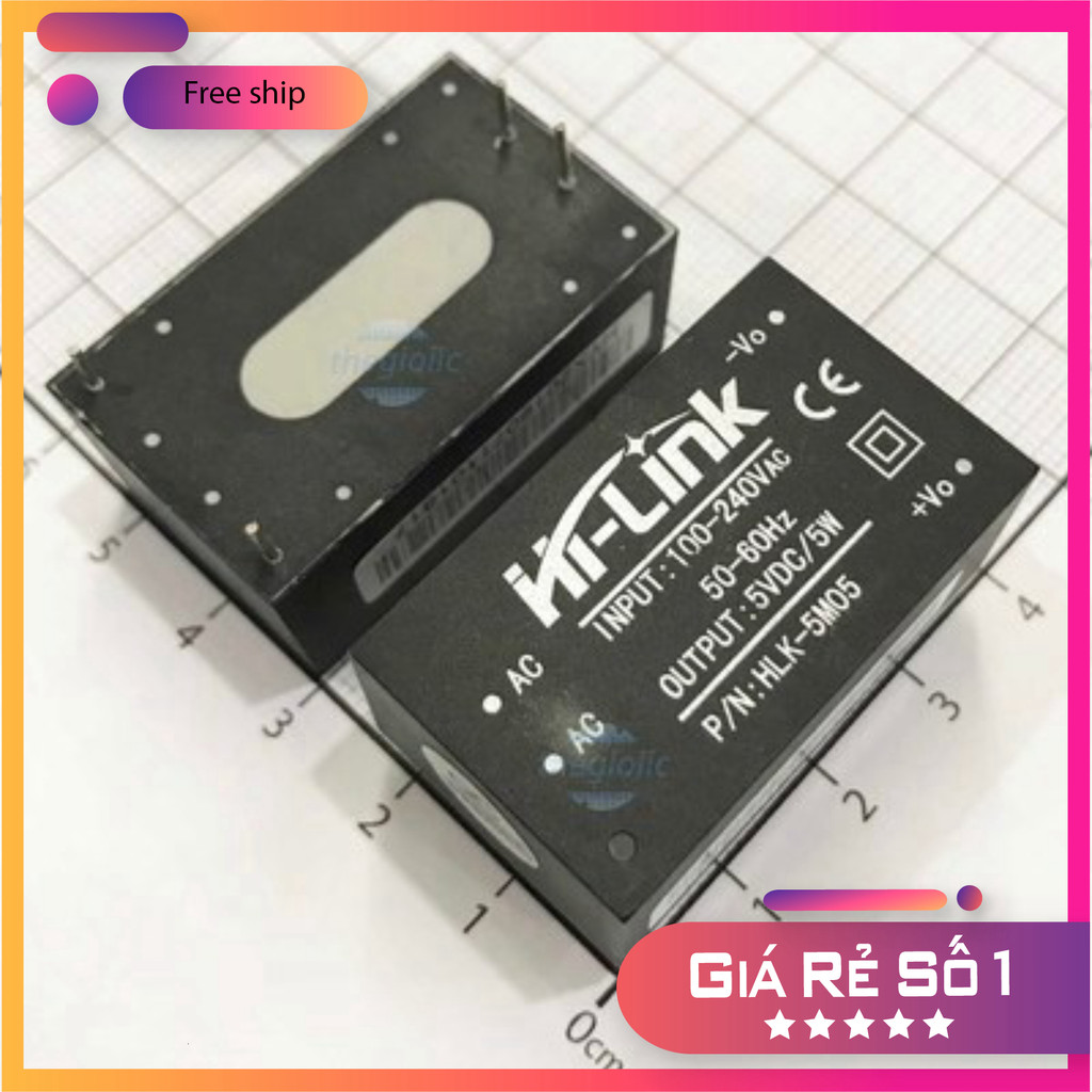 HLK-5M05 Chuyển Đổi AC-DC 220-5V 5W Hi-Link Thế Giới Chip