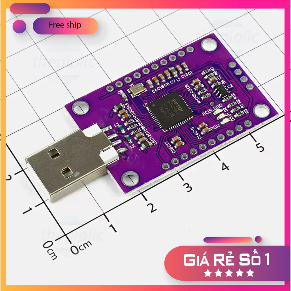 FT232H Mạch Chuyển Đổi USB To JTAG UART FIFO SPI I2C Thế Giới Chip
