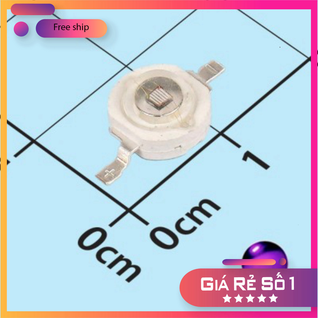 LED Tím UV Cực Tím 1W 370-375nm Thế Giới Chip