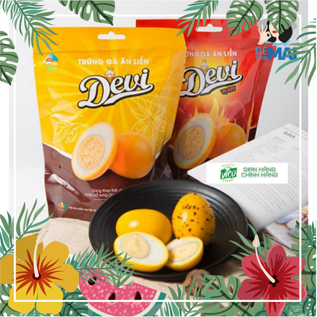 Túi 10 quả Trứng gà ăn liền Devi Dabaco (Ăn vặt, bữa sáng, bữa phụ)