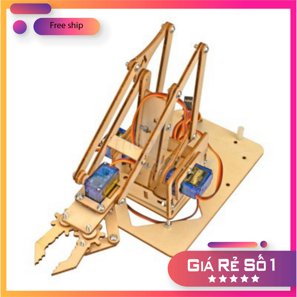 Khung Cánh Tay Robot 4 Bậc Tự Do, Tự Lắp Thế Giới Chip
