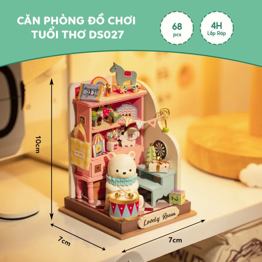 Mô Hình Nhà Búp Bê Tự Làm Bằng Gỗ DIY Robotime Rolife Miniature House Clever Box 001 002 003 004
