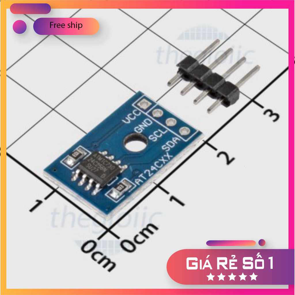 [2 Cái]- AT24C256 Module EEPROM Giao Tiếp I2C Thế Giới Chip