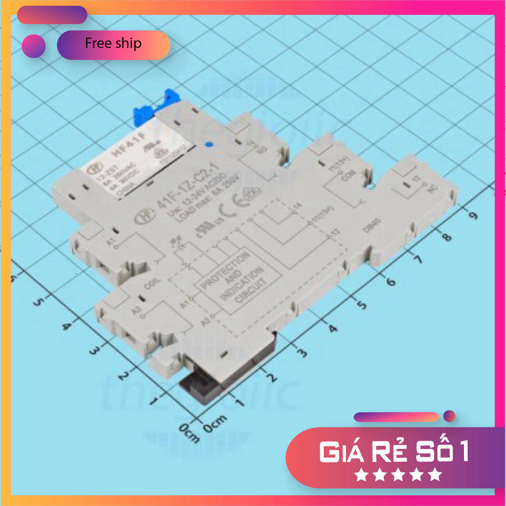 41F-1Z-C2-1 Module 1 Relay 12V Gắn Ray Thế Giới Chip