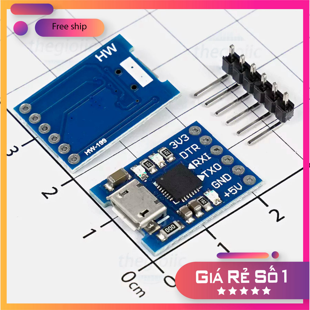 CP2102 Mạch Chuyển Đổi MicroUSB To UART TTL Thế Giới Chip