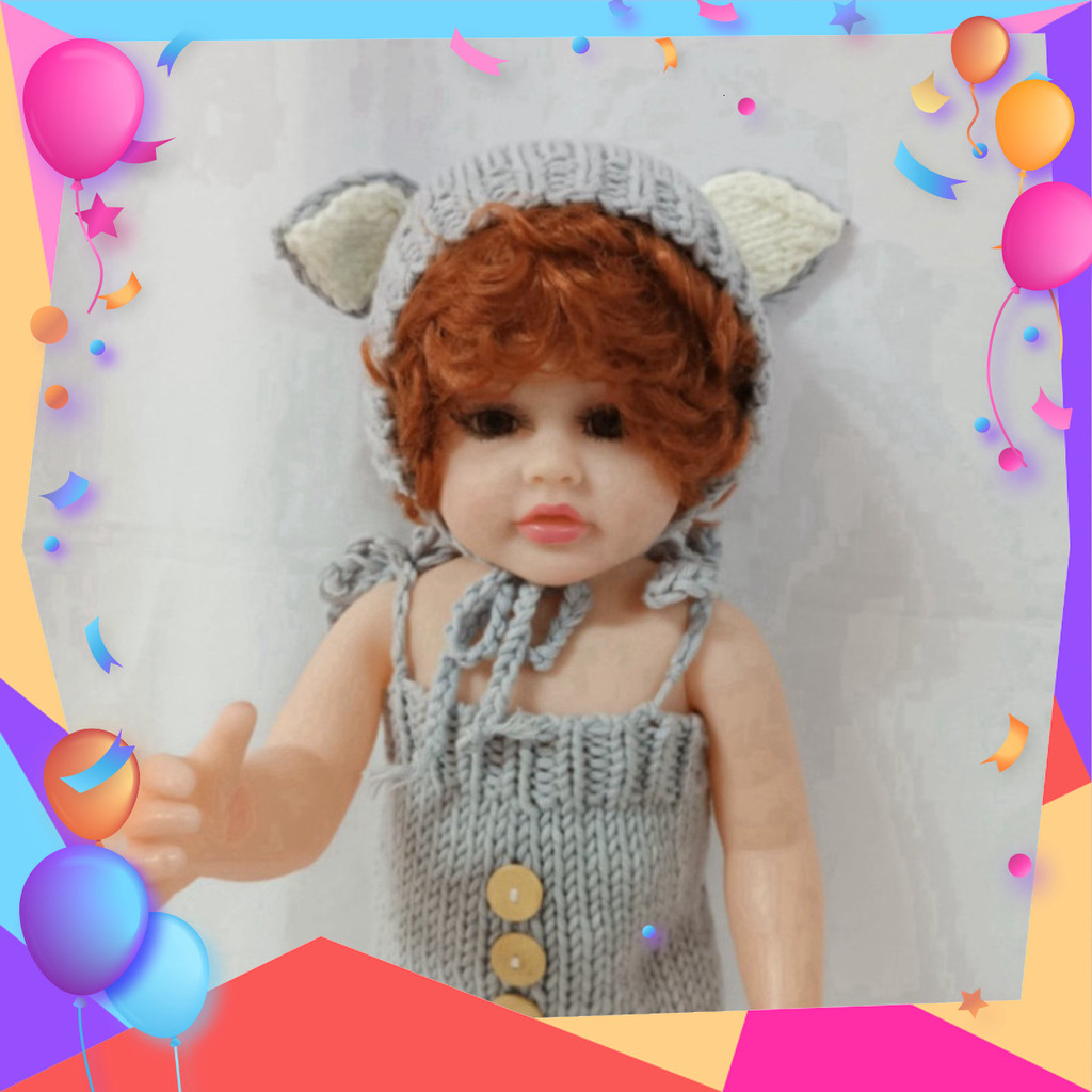 Búp bê Reborn Mềm 55 cm Silicon Vinyl Doll Mắt To Size 22 inch