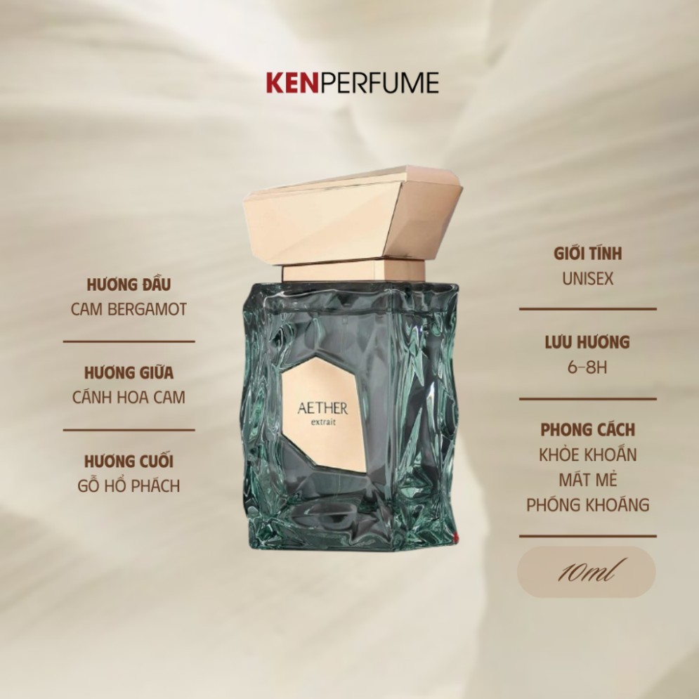10ML Fragrance World AETHER Extrait EDP | Nước Hoa Unisex | KenPerfumeVN