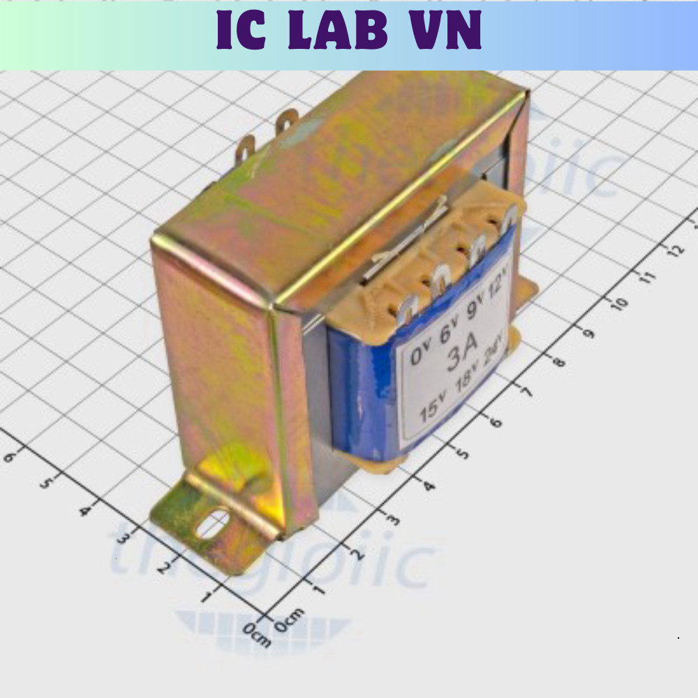 Máy Biến Áp 3A (6V 9V 12V 15V 18V 24VAC) Ic Lab VN