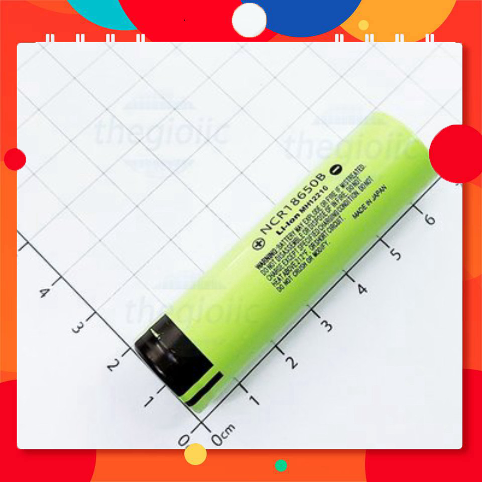 Pin Sạc Panasonic 18650 3400mAh 3.7V NCR18650B Đầu Bằng TechParts Việt