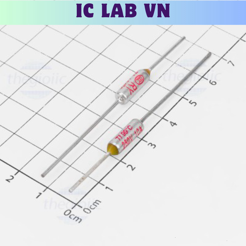 [10 Cái]- RY99 Cầu Chì Nhiệt 99 Độ C 250VAC 10A Ic Lab VN