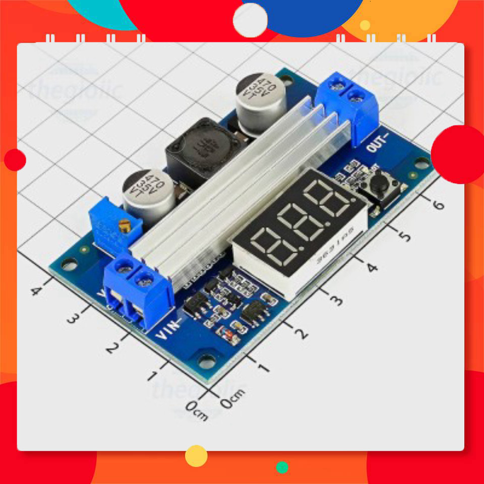FP5139 Mạch Tăng Áp 3A 65W Có Hiển Thị TechParts Việt