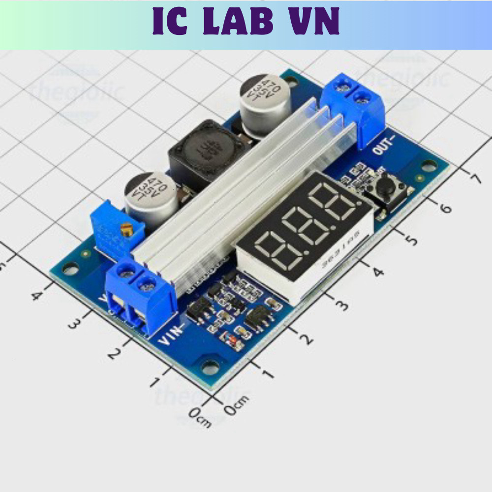 FP5139 Mạch Tăng Áp 3A 65W Có Hiển Thị Ic Lab VN