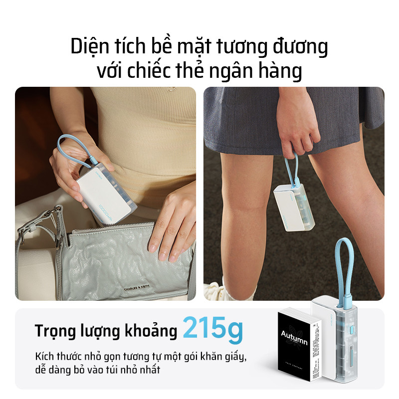 【Được chứng nhận CCC】CUKTECH Pin Dự Phòng Mini 10000mAh Sạc Nhanh 30W – Tích Hợp Dây Hỗ Trợ iP 16/15/14 (CP13 Power Bank | BigBuy360 - bigbuy360.vn