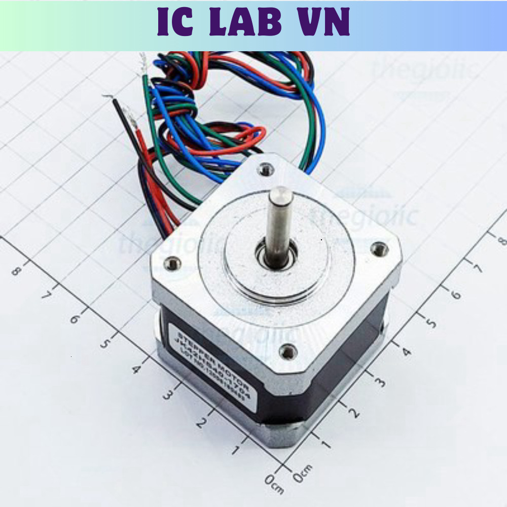 JK42HS40-1704 Động Cơ Bước Nema17 42x42mm, 1.8°, 0.45Nm Ic Lab VN