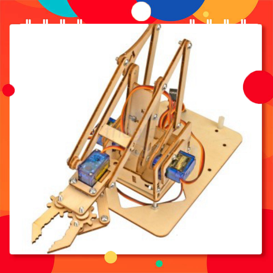 Khung Cánh Tay Robot 4 Bậc Tự Do, Tự Lắp TechParts Việt