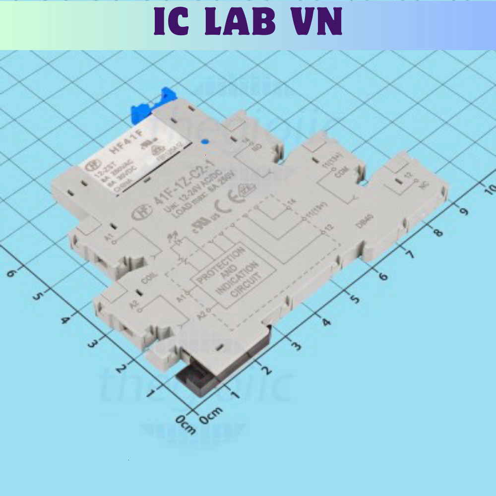 41F-1Z-C2-1 Module 1 Relay 12V Gắn Ray Ic Lab VN