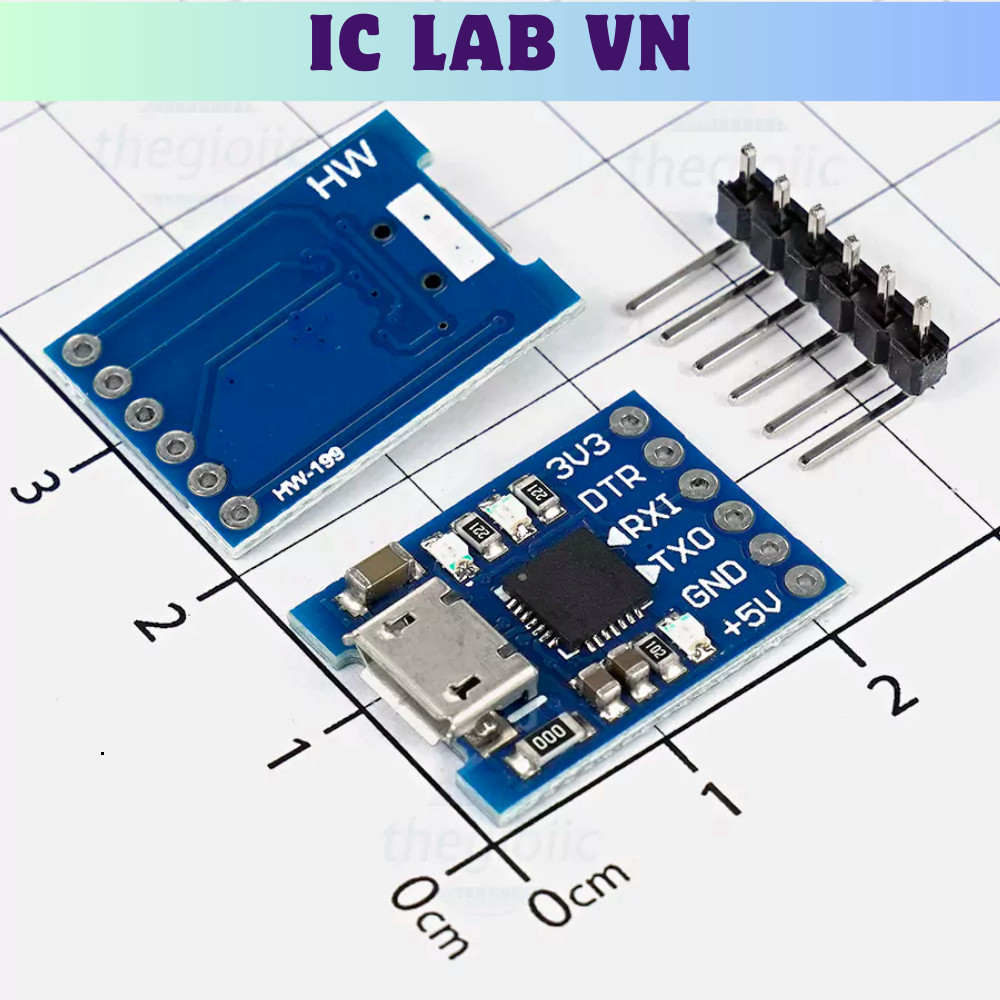 CP2102 Mạch Chuyển Đổi MicroUSB To UART TTL Ic Lab VN