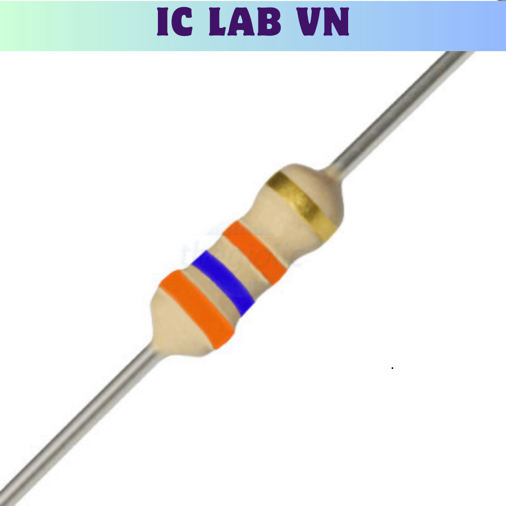 [300 Cái]- Điện Trở 36 KOhm 1/4W 5% 4 Vòng Màu Ic Lab VN