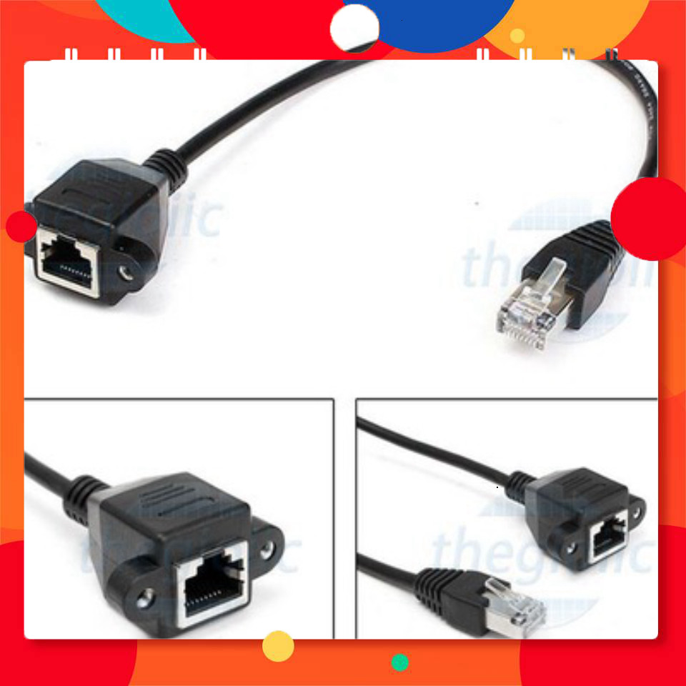 Dây Cáp RJ45 Đực To RJ45 Cái Dài 30cm TechParts Việt