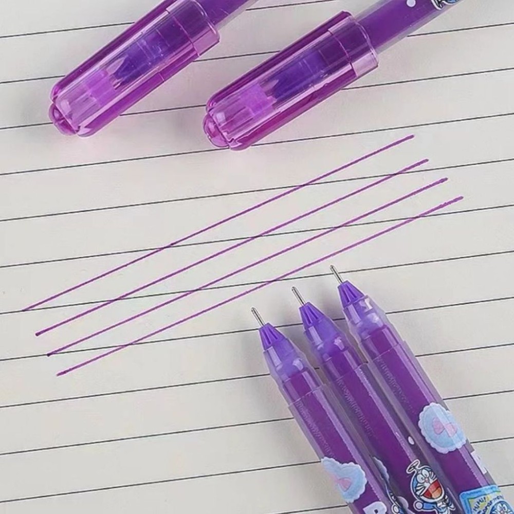LEAFBOOK HỘP 12 Cây Bút Viết Gel Nước Mực Nho Thơm Ngòi 0.38mm Thoru/ Tforu Doreamon AH888 / VS999 M