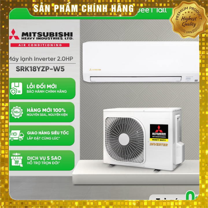Máy Lạnh Mitsubishi Heavy SRK/SRC18YZP-W5 2HP Inverter Toàn Quốc