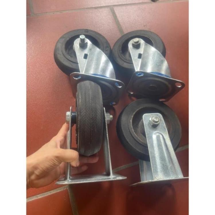 Bộ 4 bánh xe cao su lõi gang đường kính 150cm siêu chắc khoẻ [BC shop] (Shop BC) . g