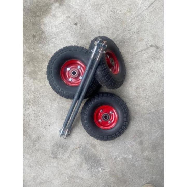 Bộ 4 bánh xe đường kính 25cm kèm 2trục 17ly [BC shop] (Shop BC) .. . g