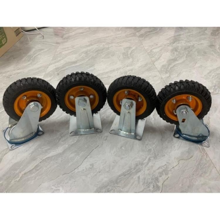 Bộ 4 bánh xe đường kính 16cm gồm 2 trục xoay, 2 trục tĩnh [BC shop] (Shop BC) . g