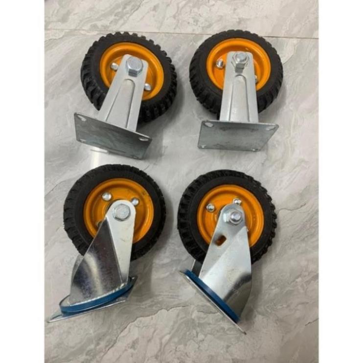 Bộ 4 bánh xe đường kính 16cm xoay tĩnh và khoá [BC shop] (Shop BC) . g