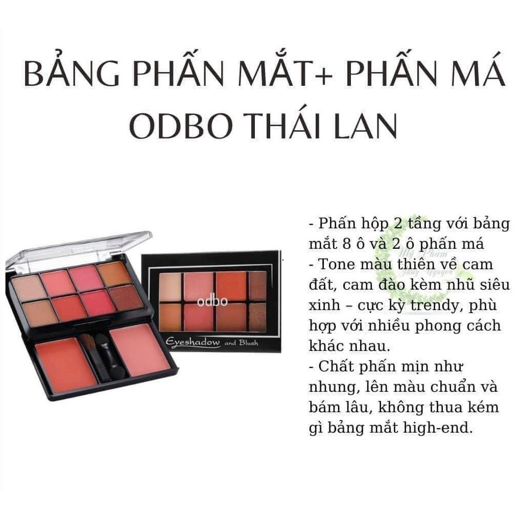 [Chính Hãng] Phấn Mắt Và Má 2in1 Odbo ODS01 Thái Lan - 1 Hộp