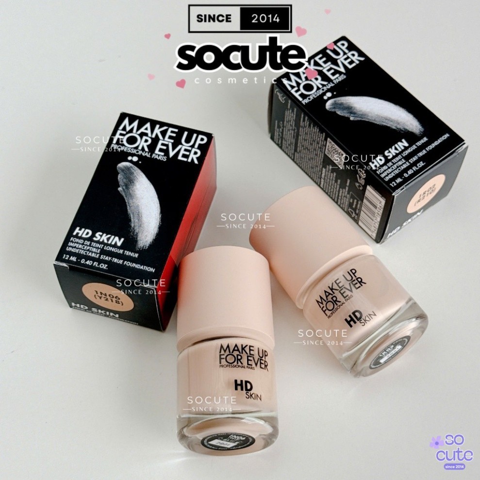 Socutevn - Kem nền mỏng mịn MU4Ever HD Skin Foundation Màu 1R02 - 2N26 - 1N14 - 1N06 - 1Y04 Mini 5ml
