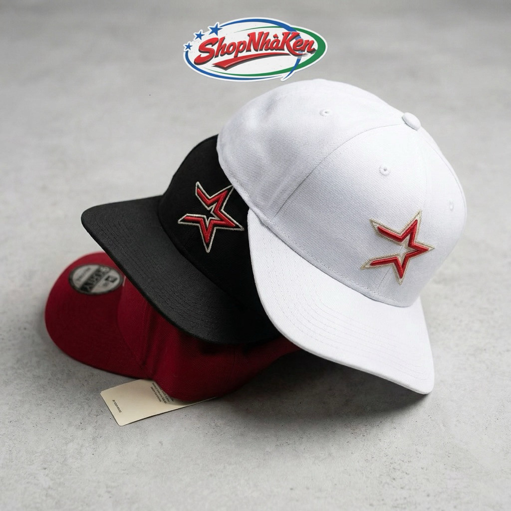 Mũ Snapback ngôi sao thêu nổi phong cách Streetwear