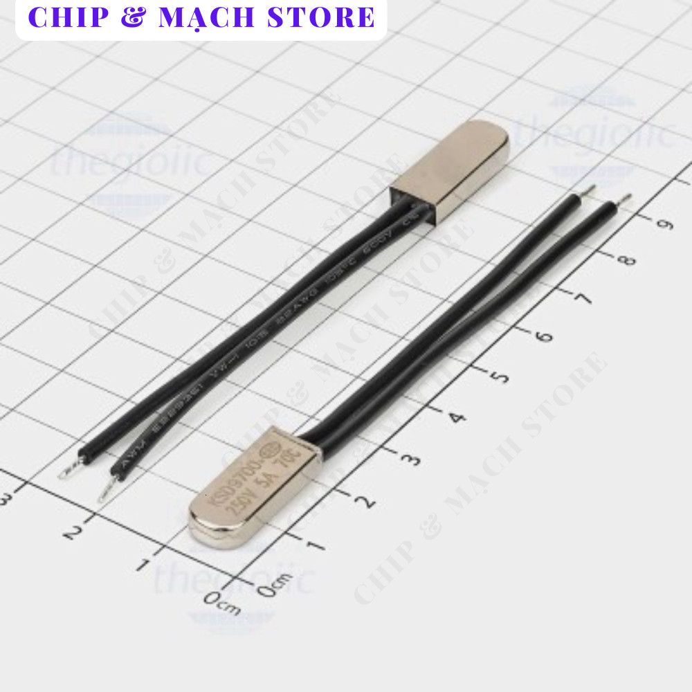 [3 Cái]- KSD9700-70NC Cầu Chì Nhiệt, Rơ Le Nhiệt 250VAC 5A 70 Độ C Thường Đóng NC Chip & Mạch Store