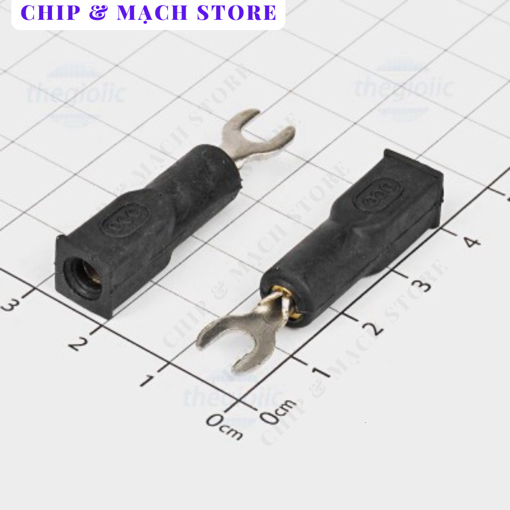 [2 Cái]- Đầu Cos Test DCC 4mm 3KV 20A Màu Đen Chip & Mạch Store
