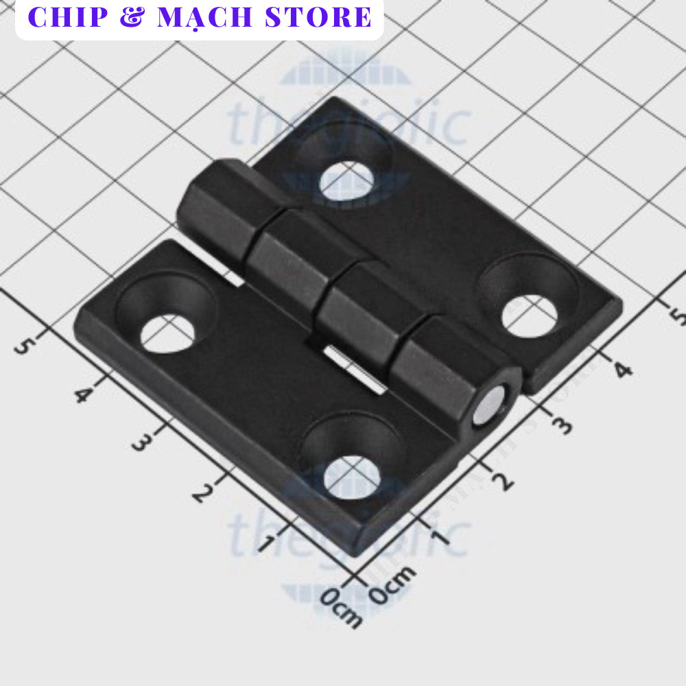 HL050-2 Bản Lề Tủ Điện Màu Đen 46x46mm Chip & Mạch Store