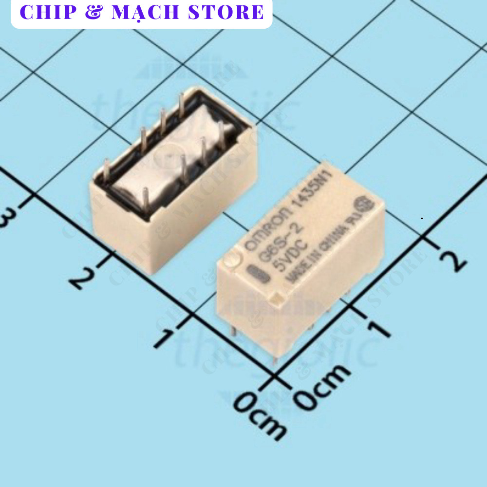 G6S-2-DC5 Rơ Le 5VDC 2A DPDT 8 Chân Chip & Mạch Store