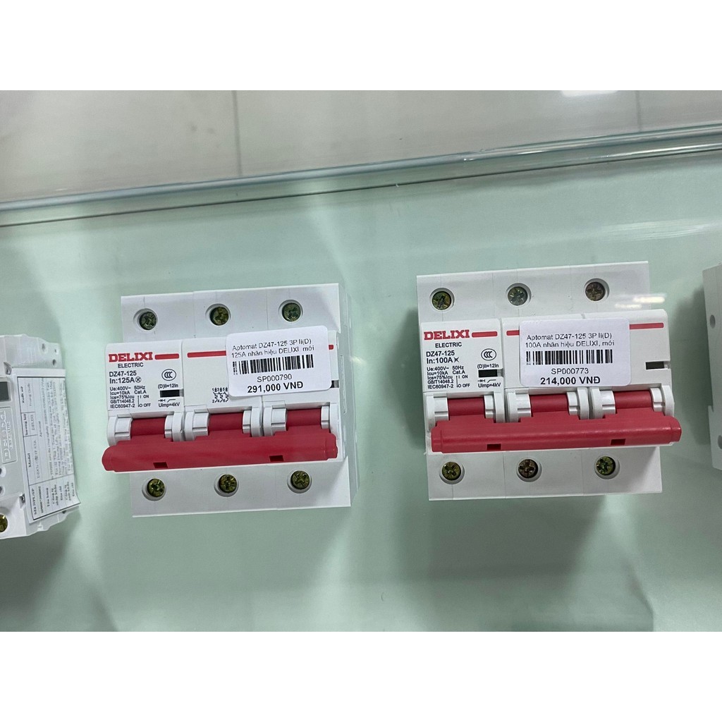 CB AC DELIXI 3 pha 80A/100A/125A, Aptomat DZ47 - 125 3P li(D) Thương Hiệu DELIXI