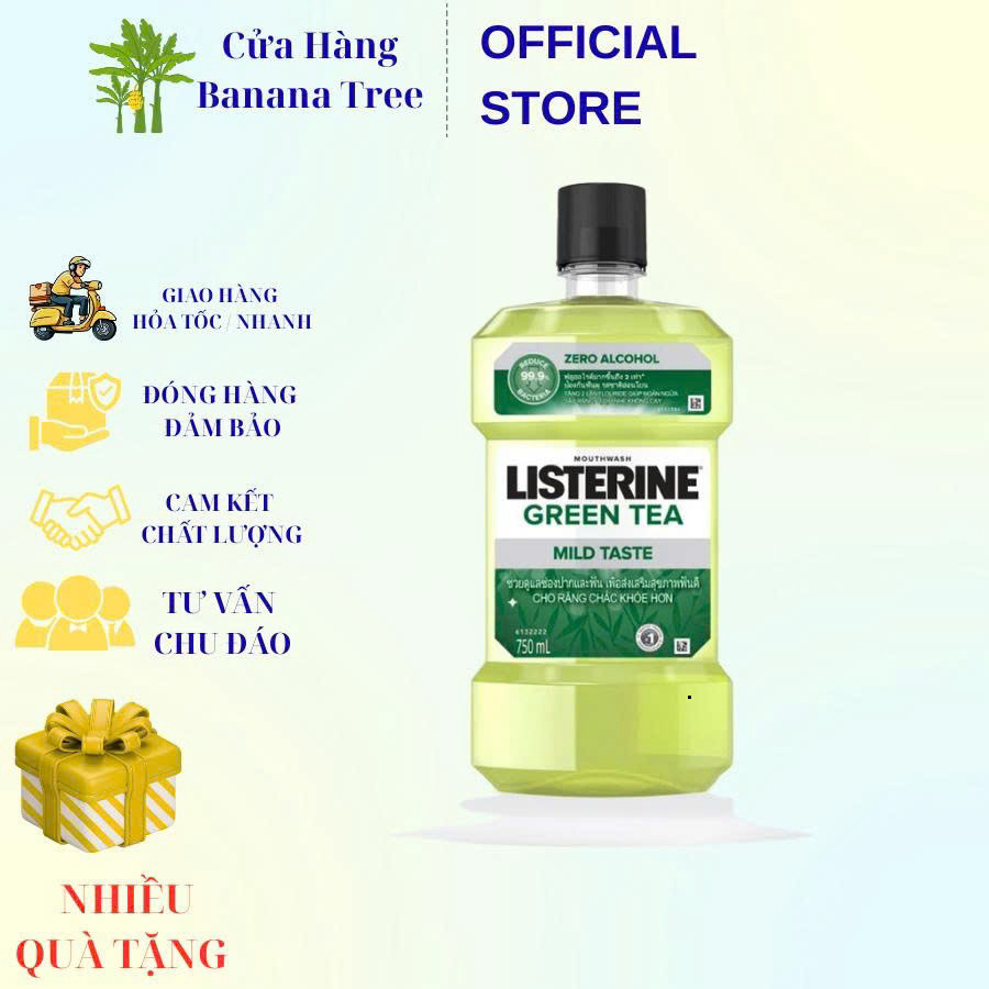 Nước Súc Miệng Trà Xanh Listerine Natural Green Tea 750ml-Thái Lan