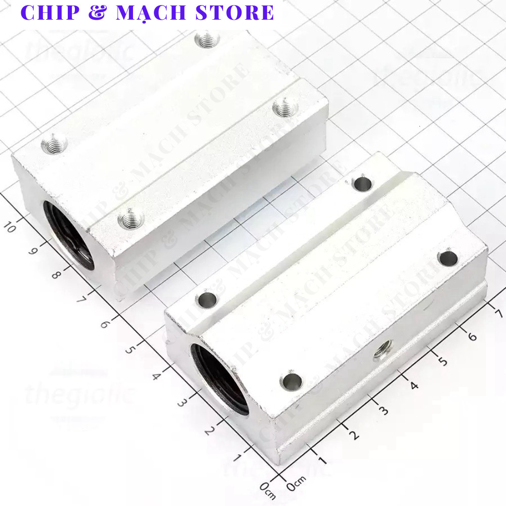 SCS12LUU Gối Đỡ Bạc Đạn Tuyến Tính 12mm Chip & Mạch Store