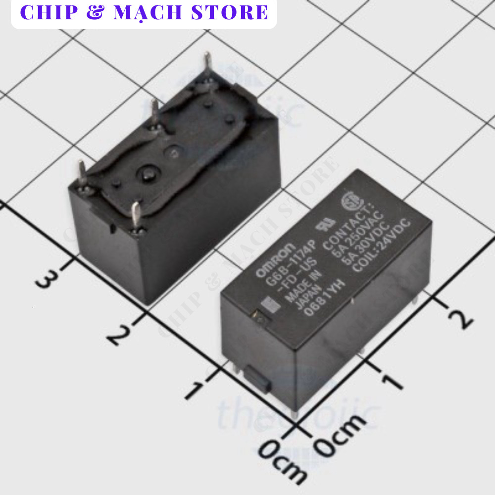 G6B-1174P-FD-US-24VDC Rơ Le 24VDC 8A SPST-NO 4 Chân Chip & Mạch Store