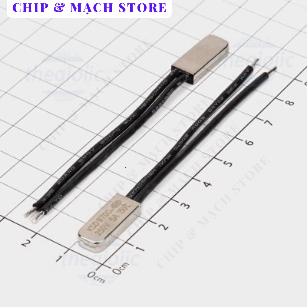 [3 Cái]- KSD9700-150NC Cầu Chì Nhiệt, Rơ Le Nhiệt 250VAC 5A 150 Độ C Thường Đóng NC Chip & Mạch Stor